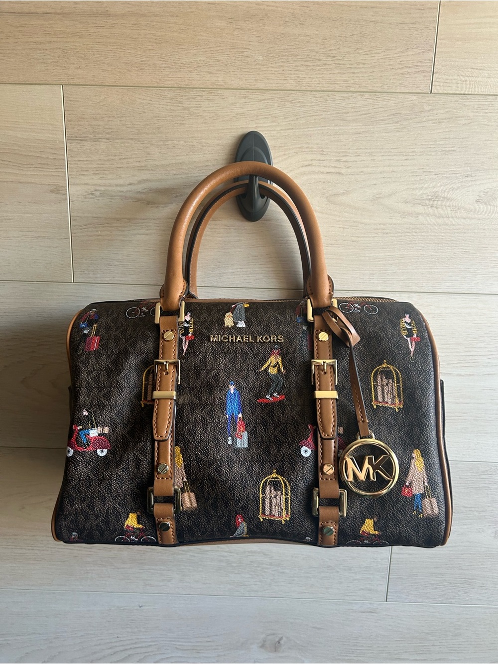 Michael Kors Bedford Travel Medium Jet Set Girls Duffle Satchel Bag